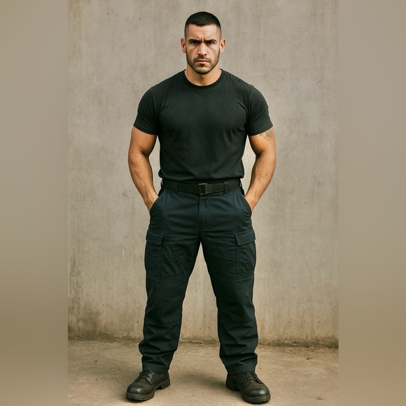 EUC Navy 5.11 Tactical Series Cargo Pants Large 35 1/2 - 39 Adjustable Waist - Picture 1 of 9